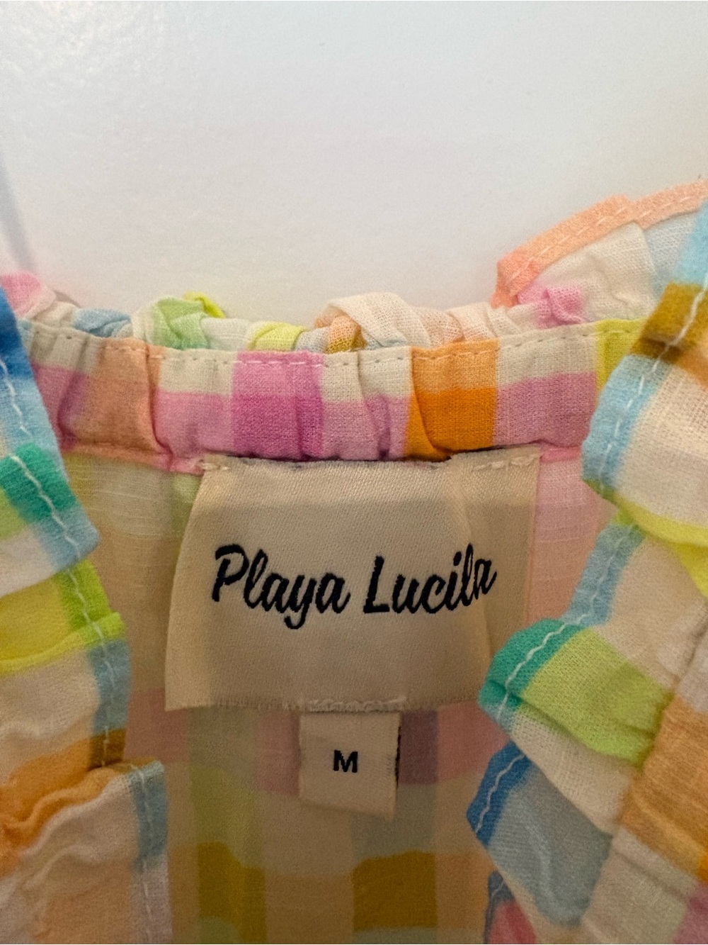 Pastel Gingham Tiered Maxi Dress with Smocked Waist - Picture 4 of 7